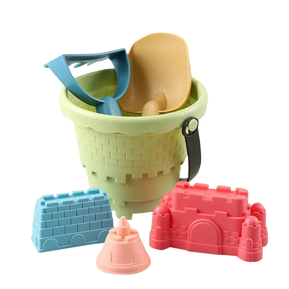 

Beachsandkids Set Sandbox Molds Summer Toddlers Outdoor Castle Bucket Tool Rake Baby Playing Kit Water Children Kidbuilding Bath