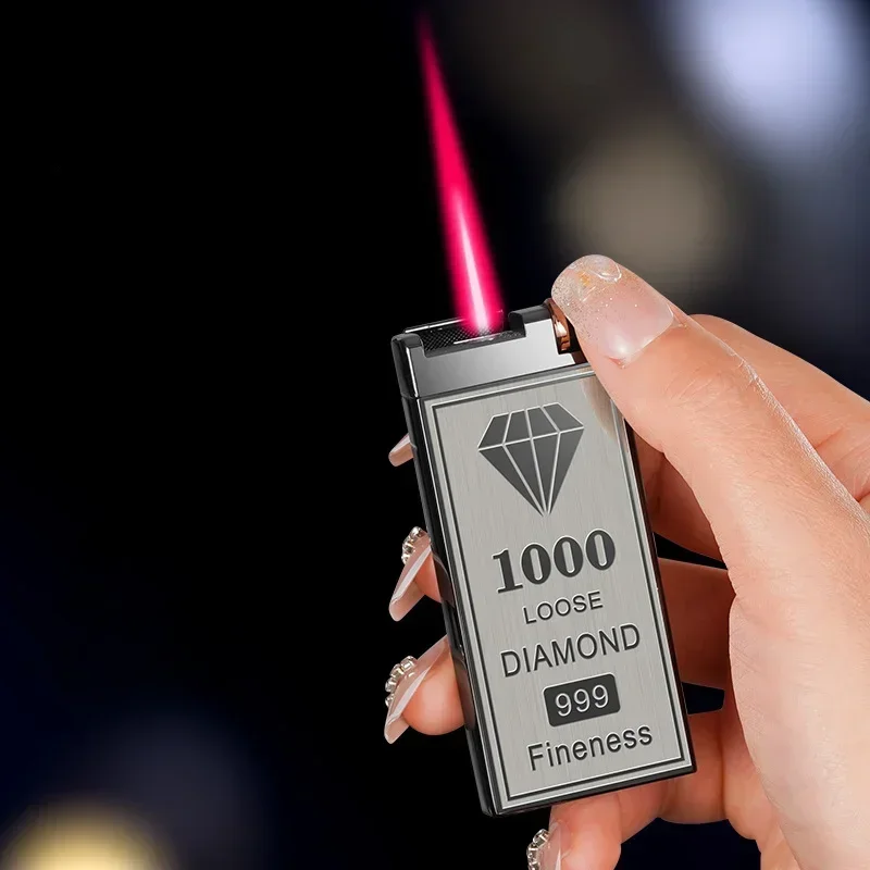 Креативная металлическая бутановая газовая зажигалка S уличный ветрозащитный