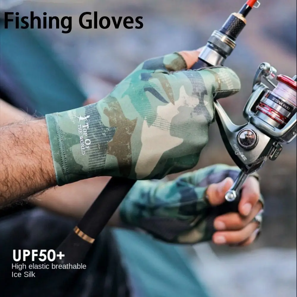 

Fishing Accessories Fishing Equipment Cycling Gloves Half Finger Gloves Sunscreen Mittens Ice Silk Fishing Gloves