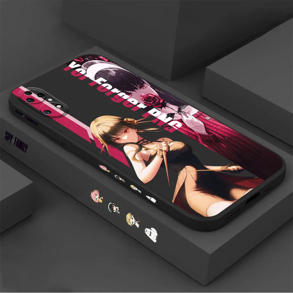 Spy x Family Yor Forger Phone Case For Huawei P60 P50 P40 P30 P20 Mate 50 40 30 20 20X 10 Colour Liquid Silicone Cover Funda