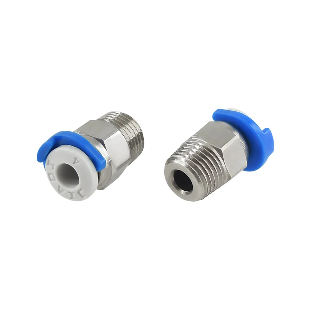 

5PCS Pneumatic Connectors PC4-01 Remote Control For V6 CR10 MK8 1.75Mm PTFE Tube Parts Quick Coupling Fittings Part