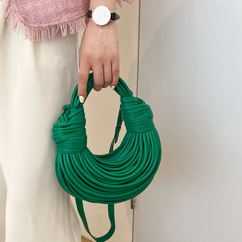 

New Luxury Noodles Shaped Designer Women Ladies Crossbody Shoulder Bag Woman Handbag Totes Purse Satchel Dinner Party Clutch Bag