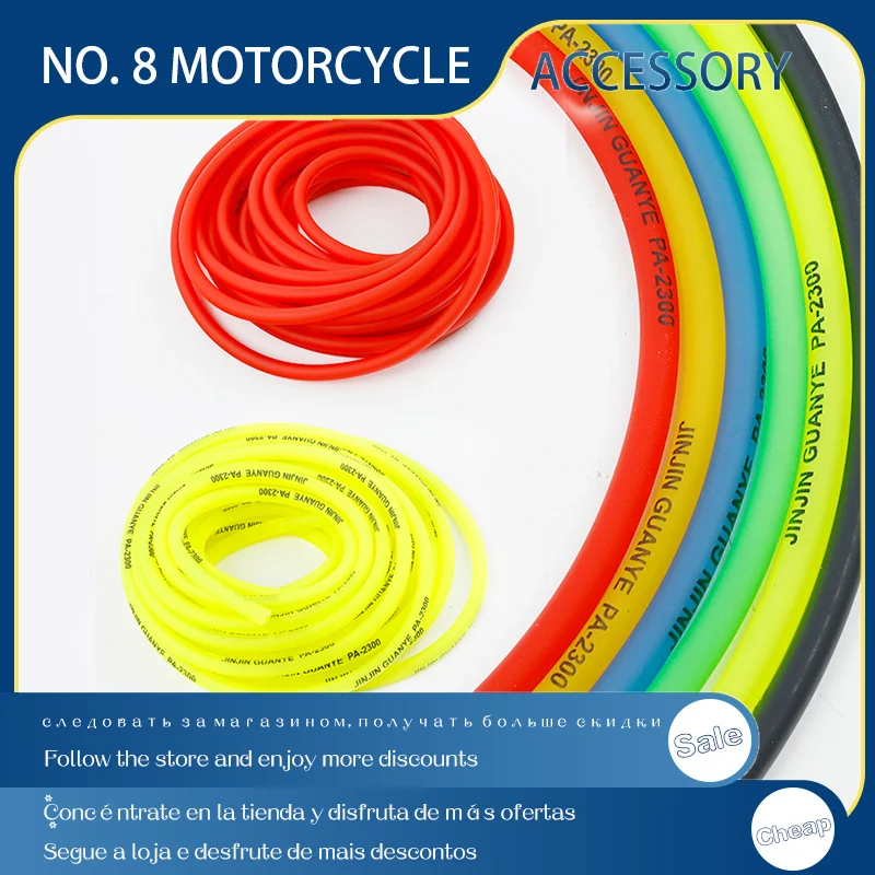 

1 Meter Motorcycle fuel filter Motorbike dirt Hose Line Petrol Pipe Fuel Gas Oil Tube Cafe Racer Universal Free Shipping