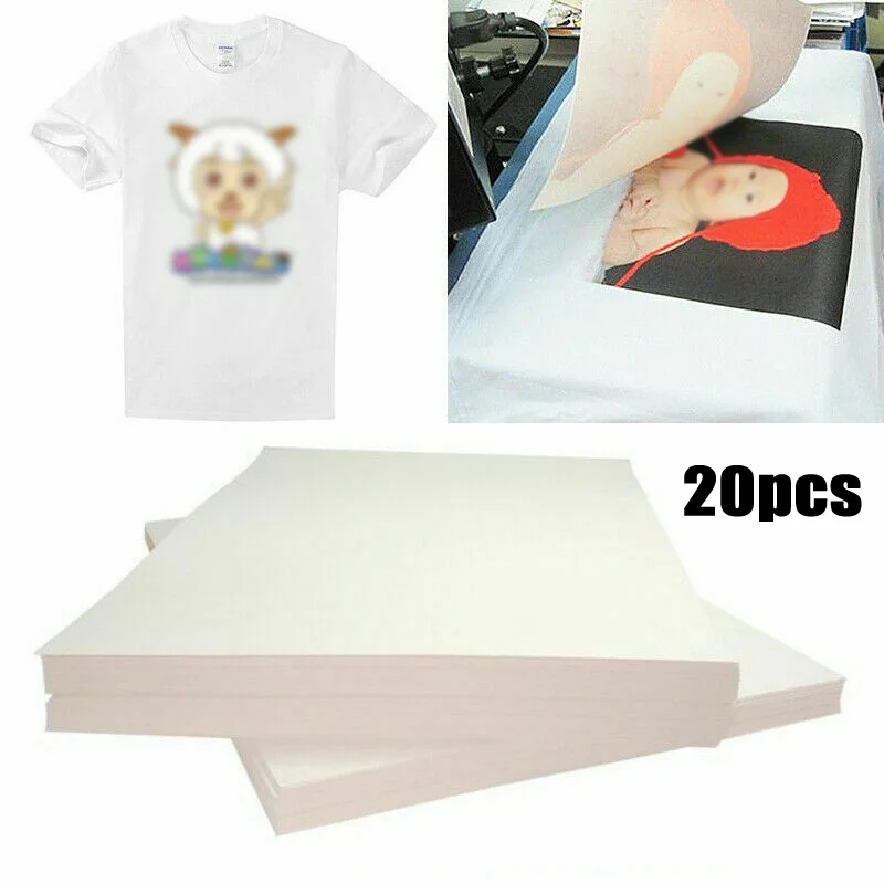 

20pcs Thermal Transfer Papers Set 297x210mm Fabric Crafts Printing Print Press