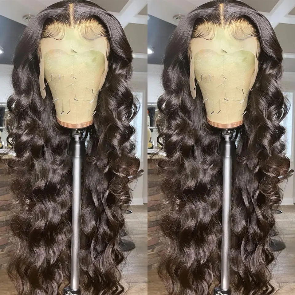 

13x4 Body Wave Lace Front Wig Brazilian Human Hair Lace Frontal Wigs HD Transparent Wavy Lace Front Human Hair Wigs For Women