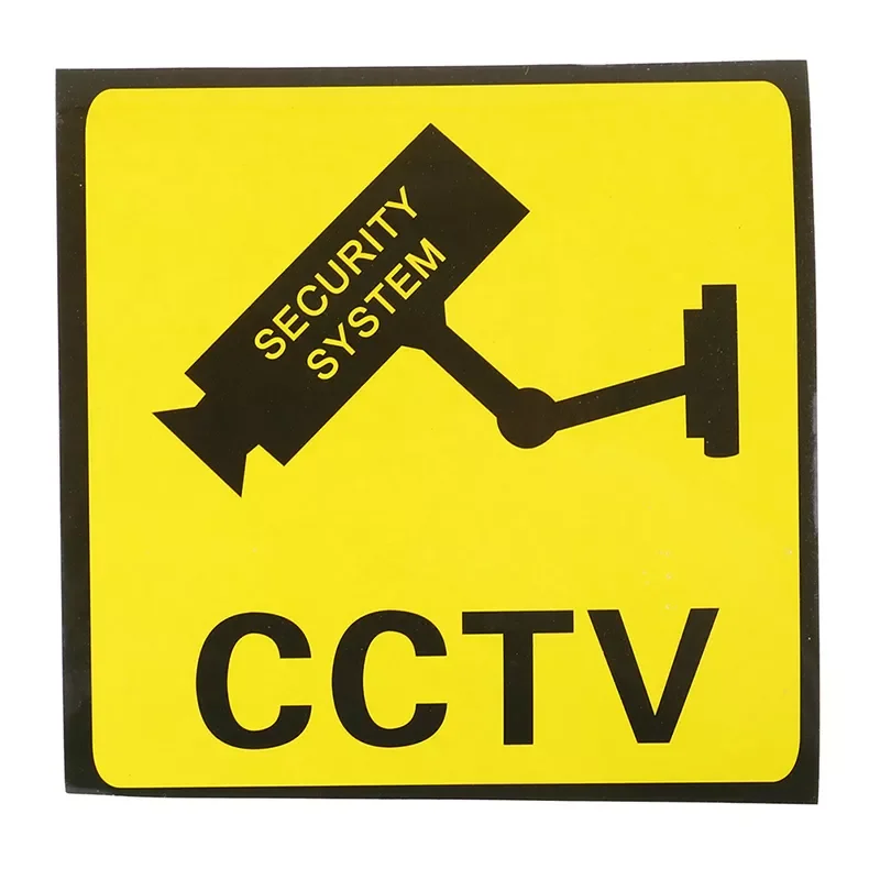 

11x11cm Warning Sticker Monitoring Warning Sign Security Warning Labels Video Camera Alarm Sticker Mark