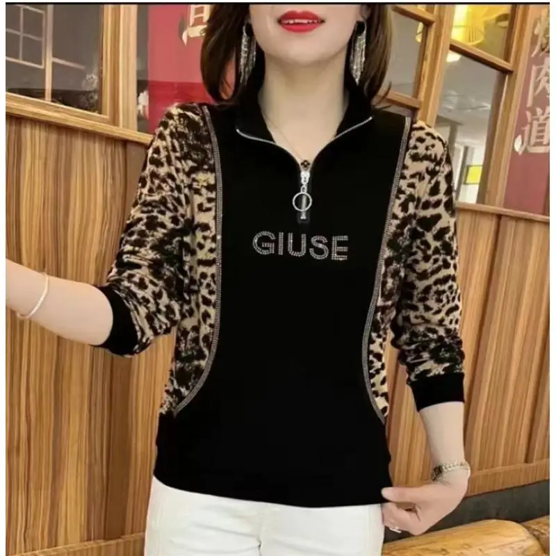 Женские модные блестящие пуловеры с бриллиантами длинными рукавами и облегающим