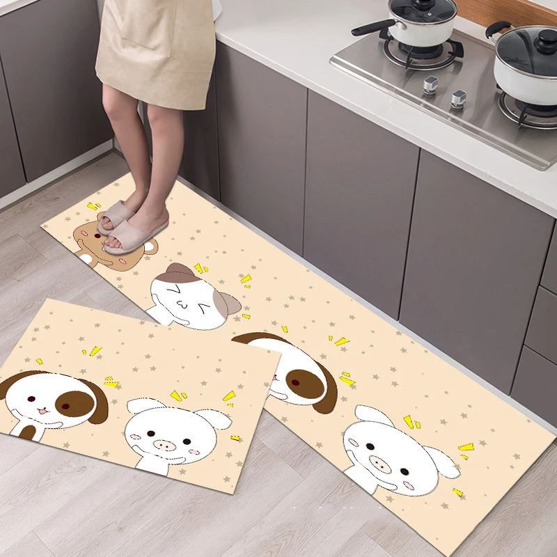 

Yaapeet Non-slip Simple Nordic Style Kitchen Floor Mat Household Carpet Long Strip Door Mat Modern Home Decor