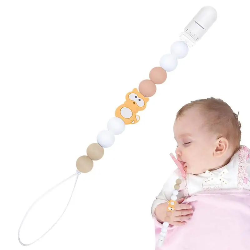 

Pacifier Clip Silicone Pacifier Strap With Clip Keeps Pacifiers Clip Soothe Baby Pacifier Holder Teething Soothie Toy For Shower