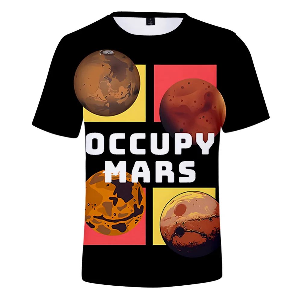 Футболки Occupy Mars Game Merch летние женские и мужские модные повседневные футболки с