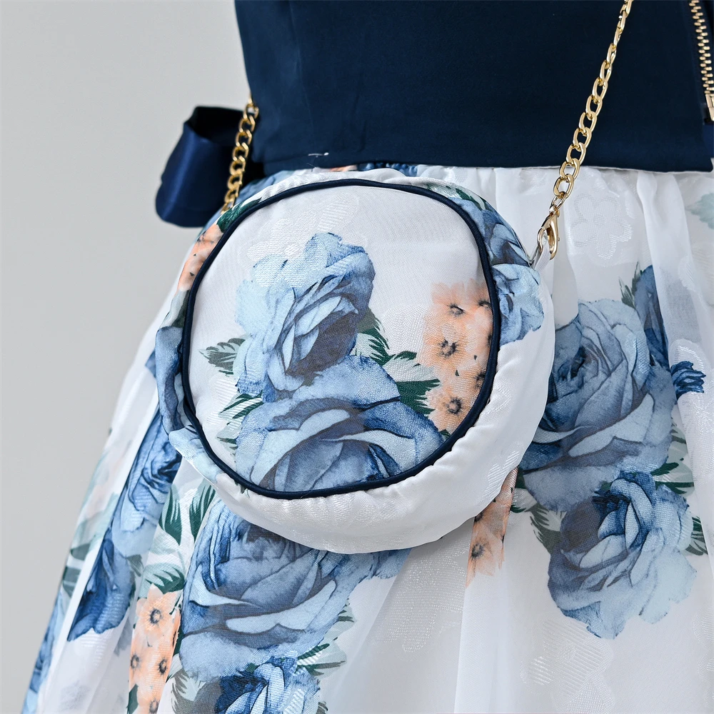 Детское платье с цветочным принтом на возраст 5-9 лет