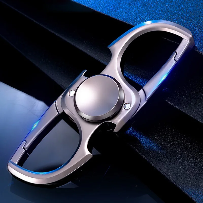 

Cyber Red multi-function keychain alloy fingertip gyro decompression artifact decompression metal