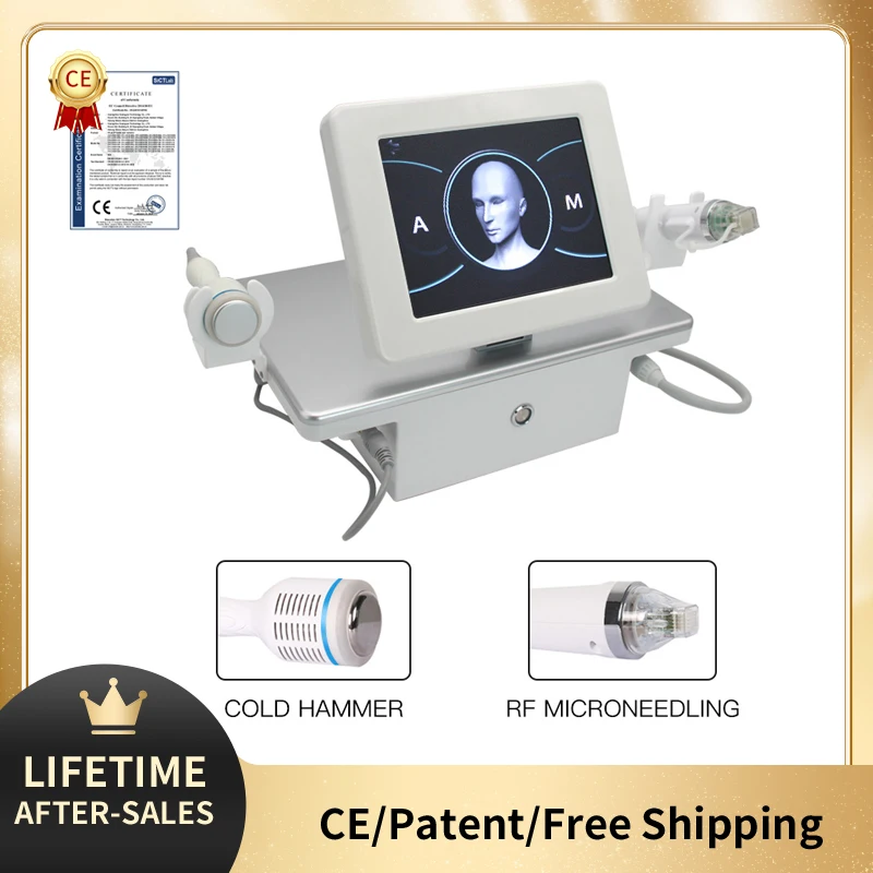 

Professional Fraction RF With Cold Hammer 2 In 1 Gold Microneedle Machine Facial Firming Skin Lift Anti-aging Acne Scar Stretch