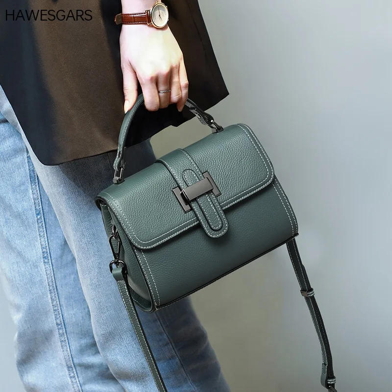 

Новая женская кожаная модная сумка hawescigar, летняя сумка-мессенджер, Универсальная Портативная маленькая квадратная сумка на одно плечо