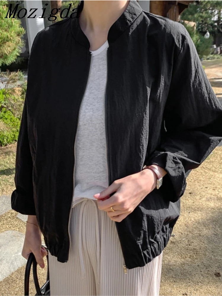 Куртка женская с длинным рукавом однотонная простая универсальная