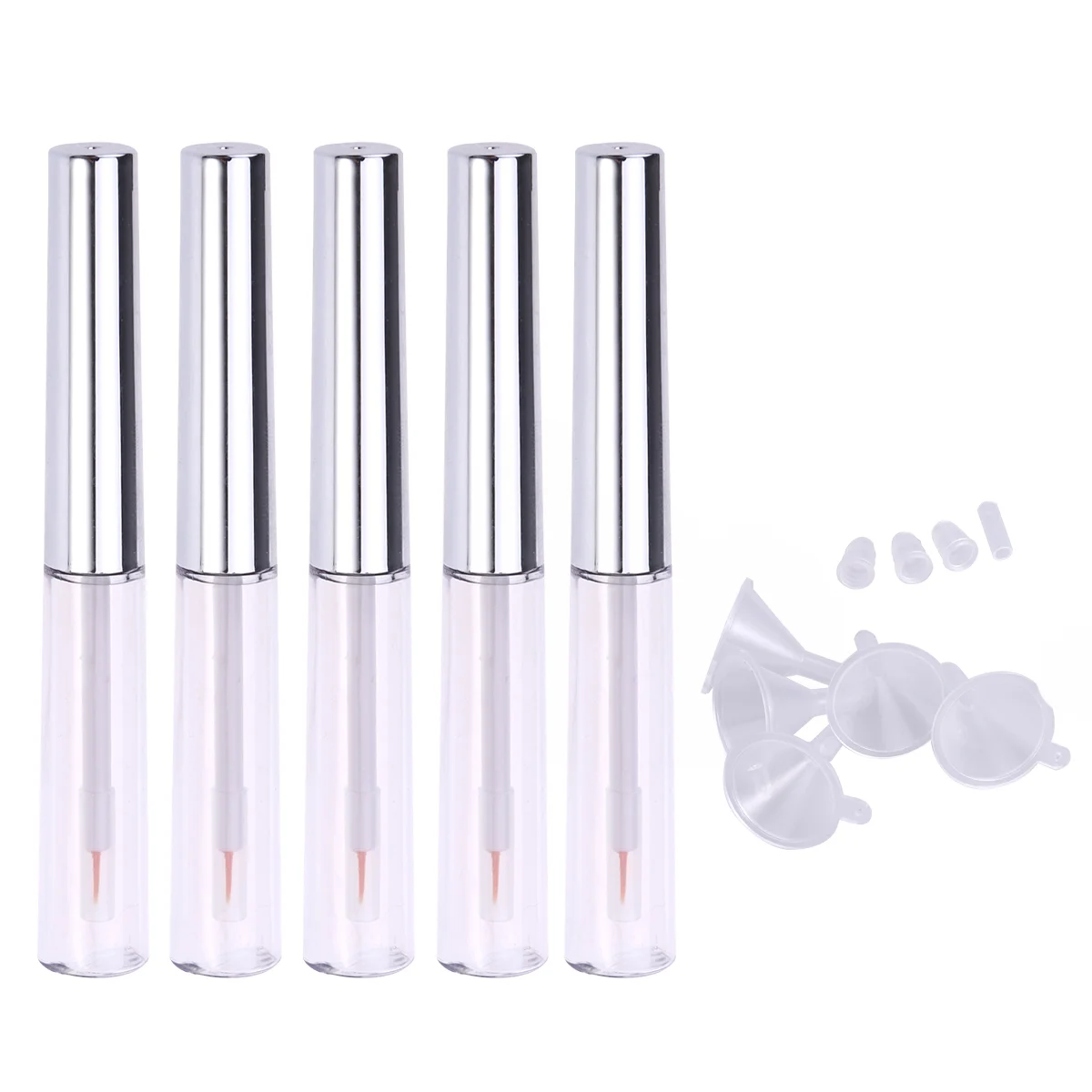 

Empty Tube Eyeliner Mascara Bottlecosmetic Clear Funnel Tubes Oil Growth Eyelashcontainers Brush Refillableoils Essentialbottles