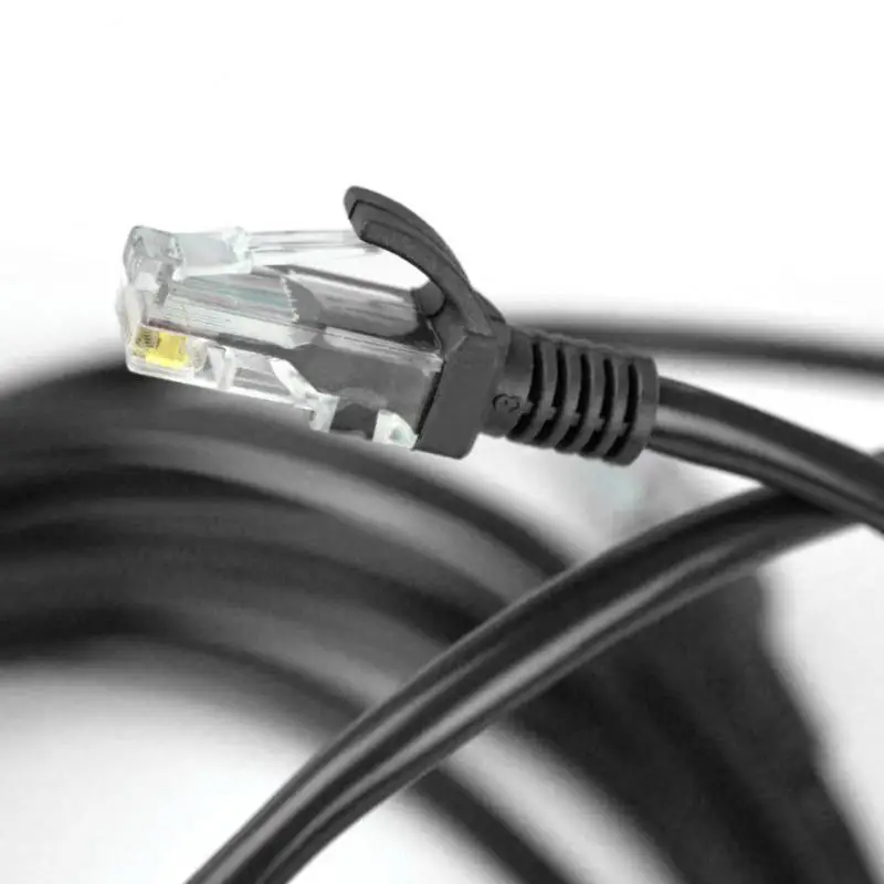 Blcak CAT-5e RJ45 8-жильный медный Ethernet-кабель локальной сети, оптовая продажа чипов с медным покрытием 1/2/3/5/10/15 м