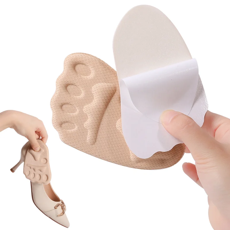Women Forefoot Pad Relief Forefoot Insert Half Size Insoles Non-slip Sole Shoe Breathable Sweat Absorbing Foot Pads for Shoes