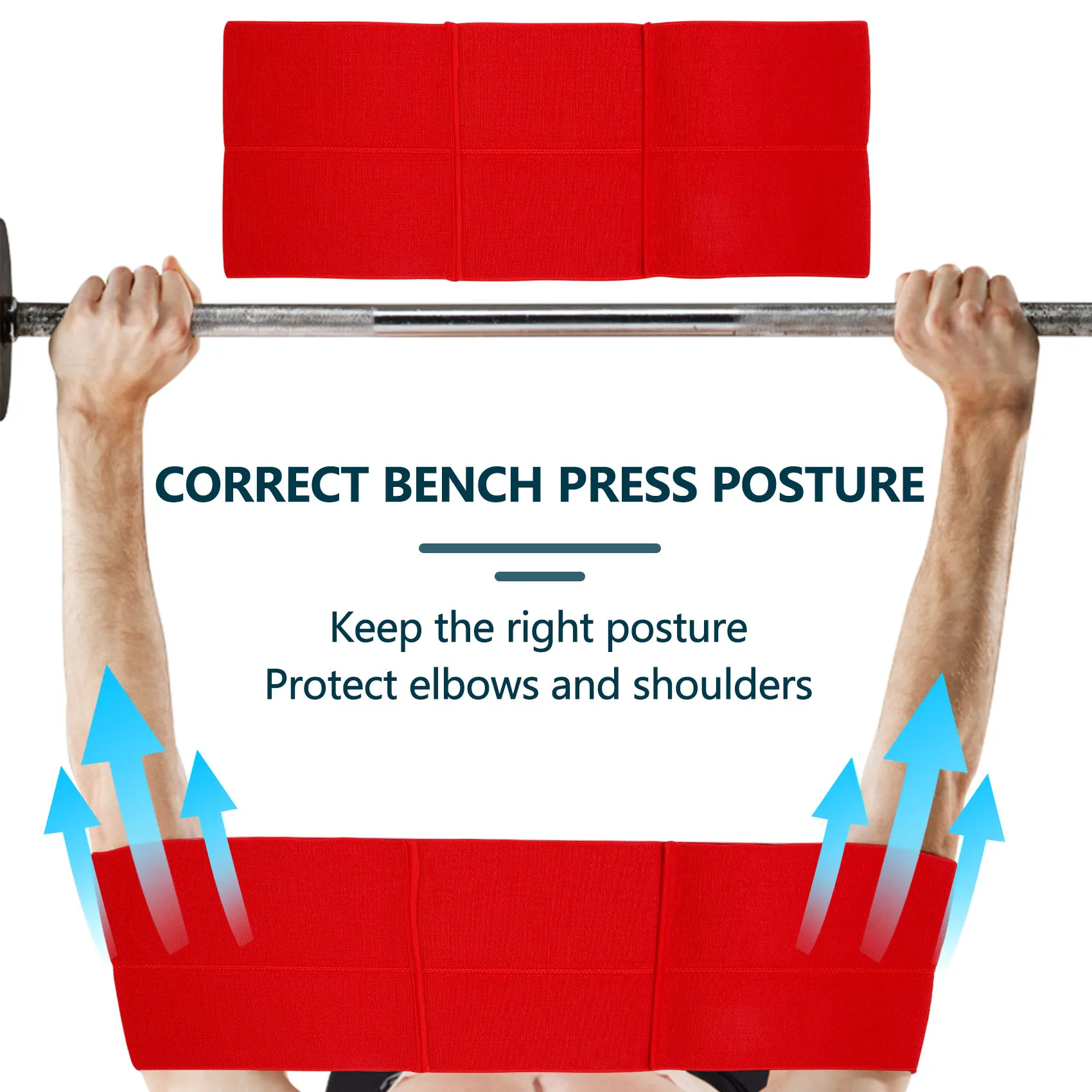 

Bench Press Protective Powerlifting Strength Increase Nylon Band Weightlifting Elbow Sleeves Fitness Strap