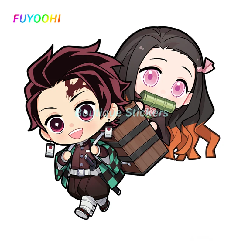 

FUYOOHI Exterior/Protection Boutique Stickers Demon Slayer Nezuko Kamado Colored Car Sticker for E46 E90 B6 Vinyl Car Decals