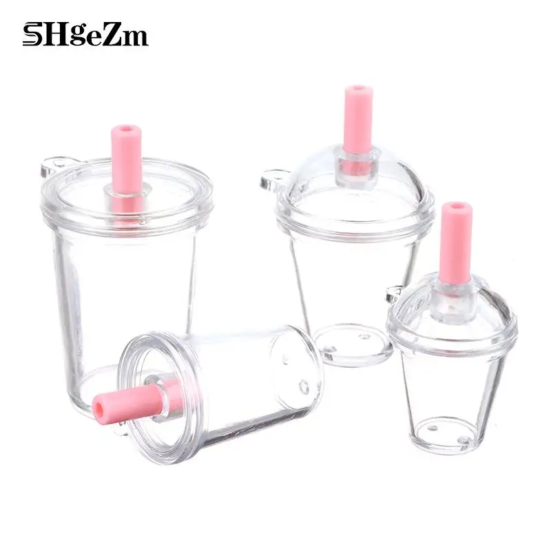 

5Pcs Mini Frappuccino Cup Coffee Cup Dollhouse Miniature Simulation Plastic Cake Ice Cream Cups Keychain Jewelry Making DIY