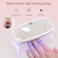 8w nail drying lamp with makeup mirror uvled nail dryer portable nail lamp manicure machine home use nail art tools