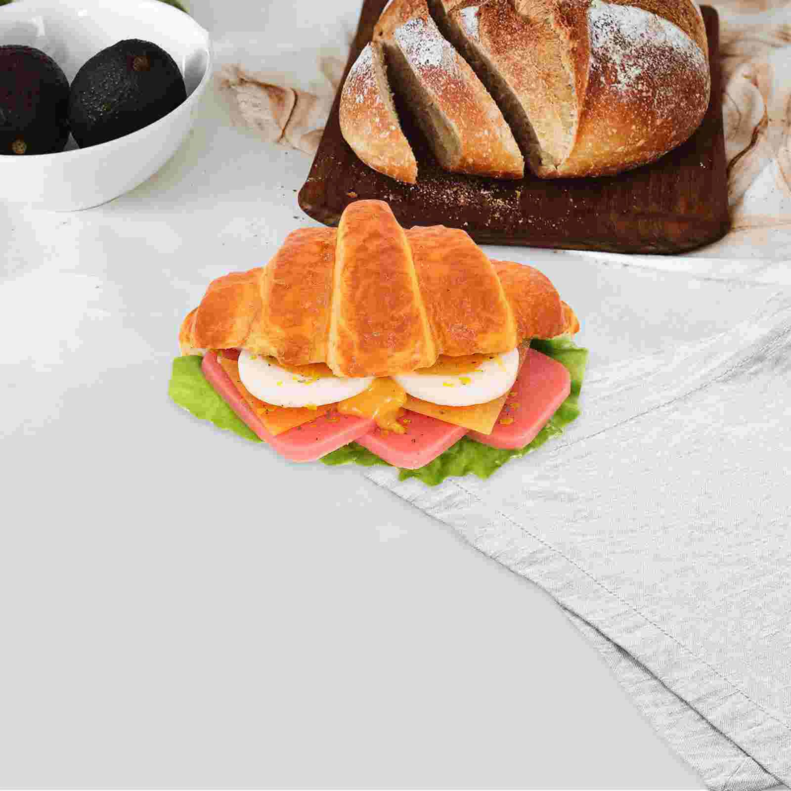 

Искусственное украшение для хлеба, Круассанов, искусственное украшение для еды, фотореквизит из ПВХ, ПУ, модель с имитацией