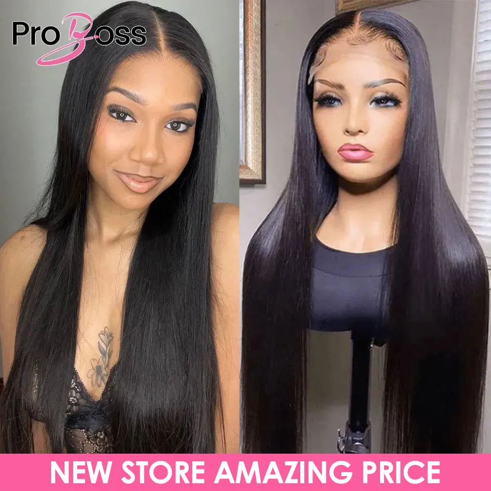 13x6 HD Lace Frontal Wigs Human Hair Straight Brazilian Wigs On Sale 13x4 Transparent Full Lace Front Wig For Women Proboss Hair