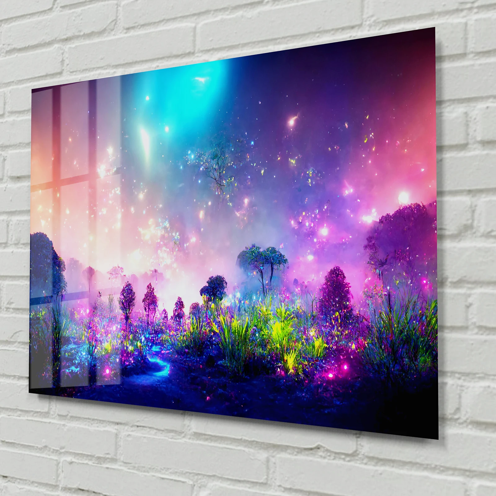 

60X40cm Colorful Minimalist Frameless Tempered Glass Art Bedroom, Living Room, Sofa Backrest, Wall Decoration Painting