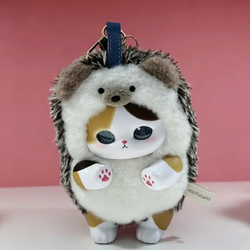 Фото В наличии: Оригинальная коллекционная фигурка Mofusand Cat Lucky Sandy Forest Animal Y Vinyl Pendant Blind Box (Кот-акула), милая игрушка-подарок №4