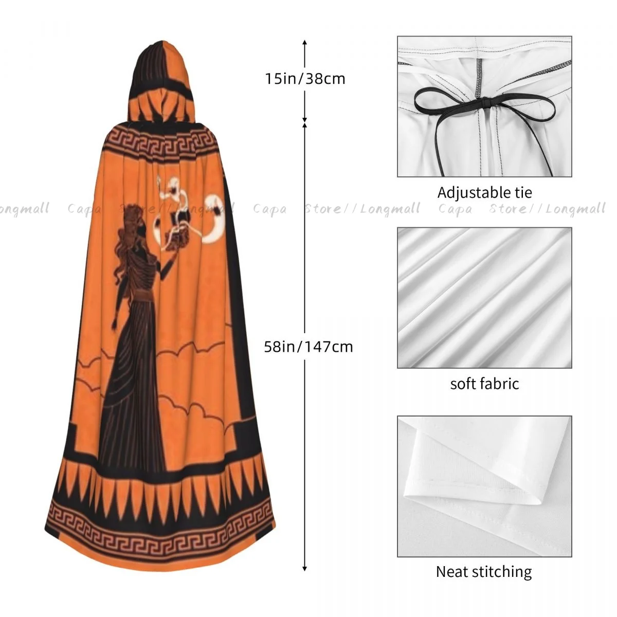 Пандора открывающая коробку плащ с капюшоном косплей костюм Хэллоуин для