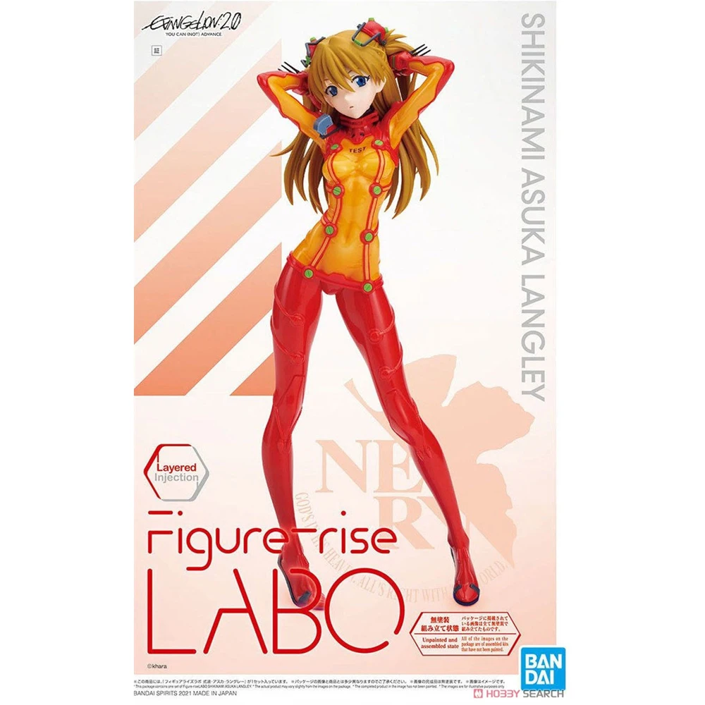 

BANDAI Figure-rise LABO 1/6 Anime EVANGELION SHIKINAMI ASUKA LANGLEY Assembly Plastic Model Kit Action Toy Figures