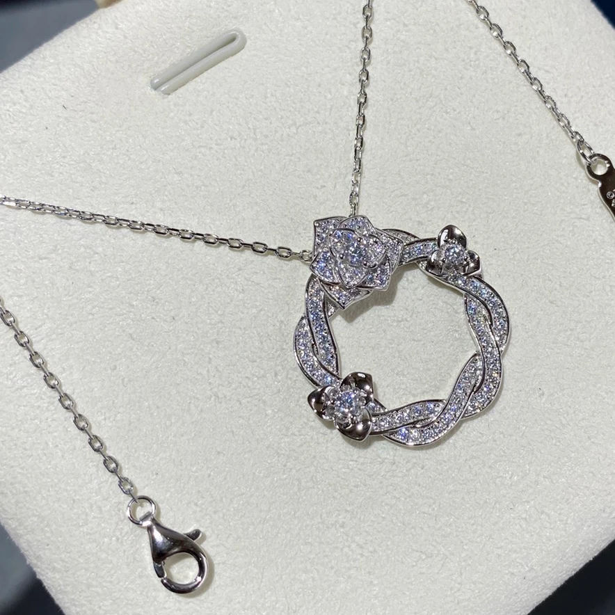 Роскошное Брендовое ожерелье в форме розы высококачественные серьги выдвижная