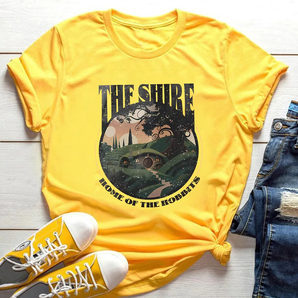 Фото Шир футболка средней земли LOTR рубашка The Ho Bbit Tolkien рубашки baggies Frodo винтажная одежда темная Академия топы для книг №3