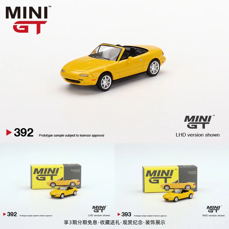 

MINI GT 1:64 Mazda Miata MX-5 NA Eunos Roadster Die-cast alloy car model toys gift ornaments