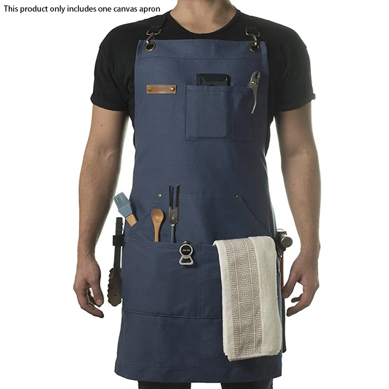 

Современный минималистичный брезентовый фартук семейная бариста парикмахерская Рабочая одежда Мужской фартук без рукавов (товар включает только фартуки)