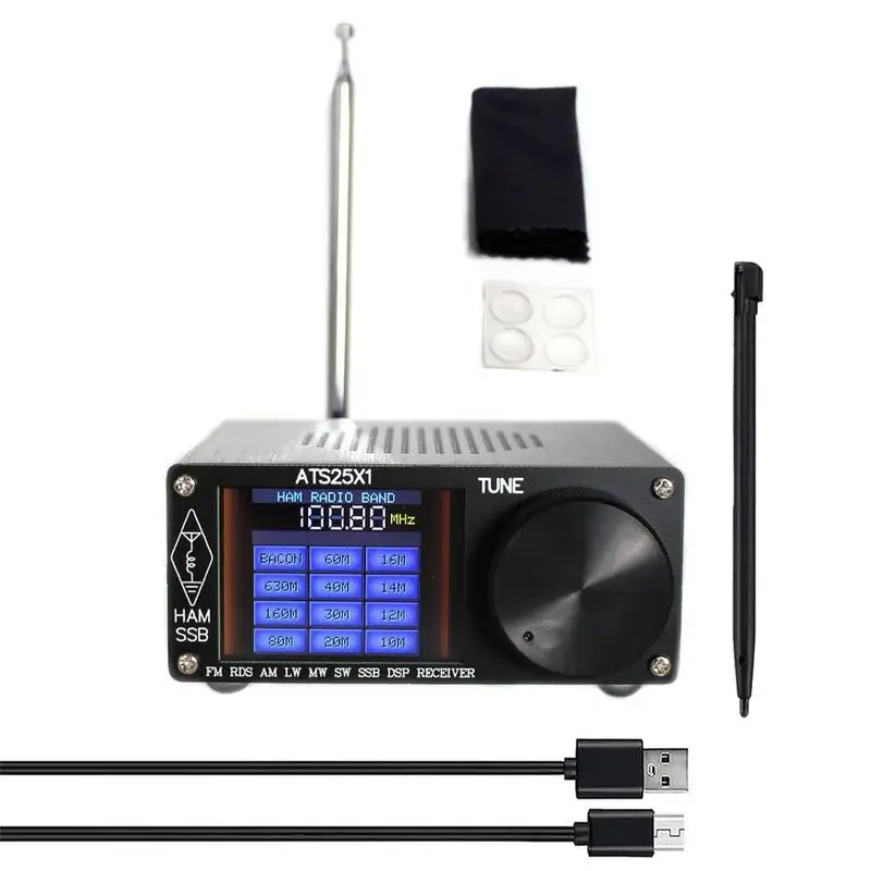 

ATS25X1 Si4732 Full Band Radio Receiver FM LW MW SW SSB Receiver With 2.4 Inch Touch Screen Battery Powered Portable Receiver