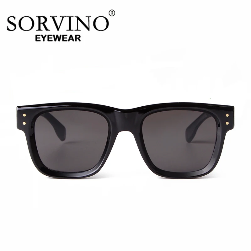 Солнцезащитные очки с квадратными заклепками UV400