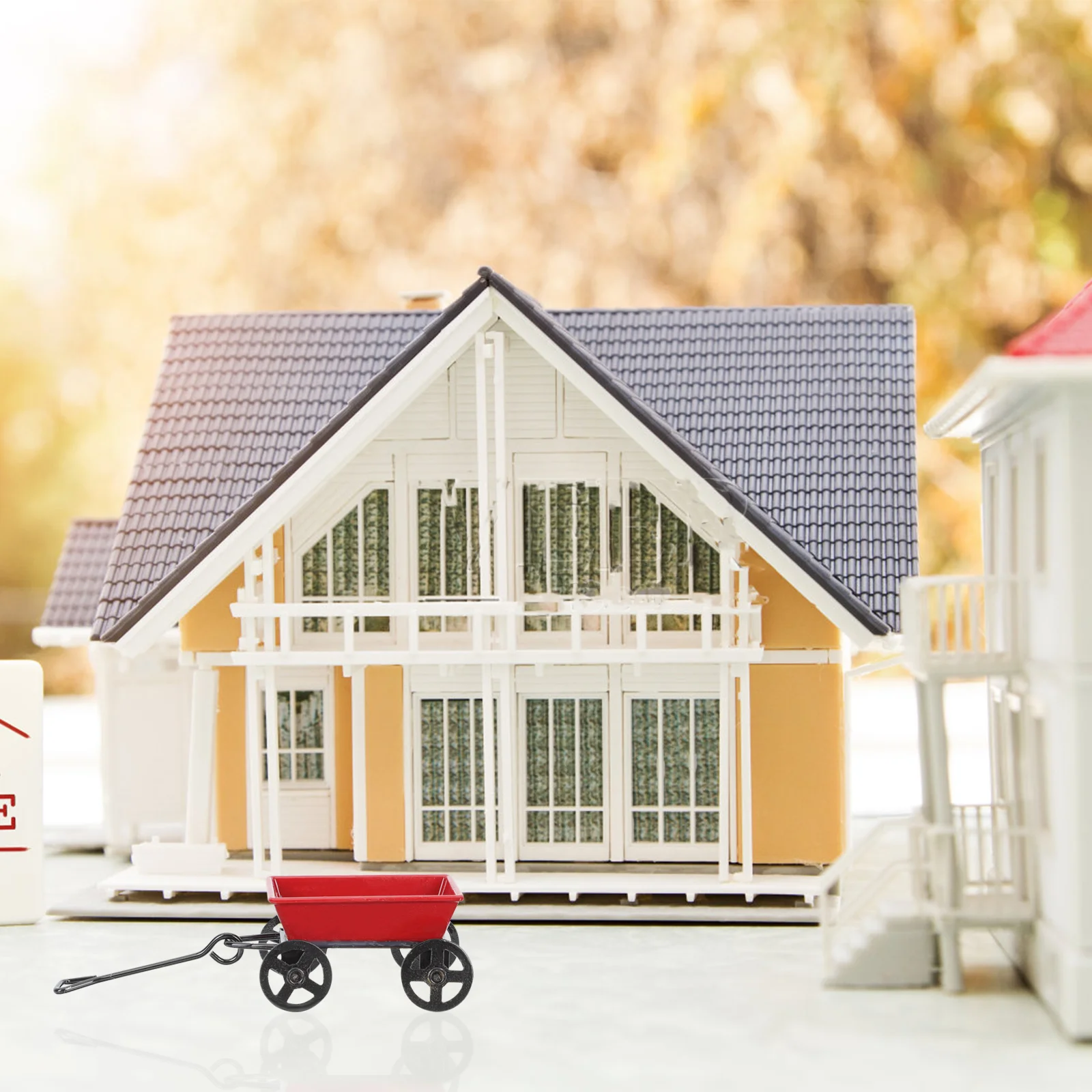 Мини-железный прицеп мебель тележка для сада украшение дома реквизит украшения