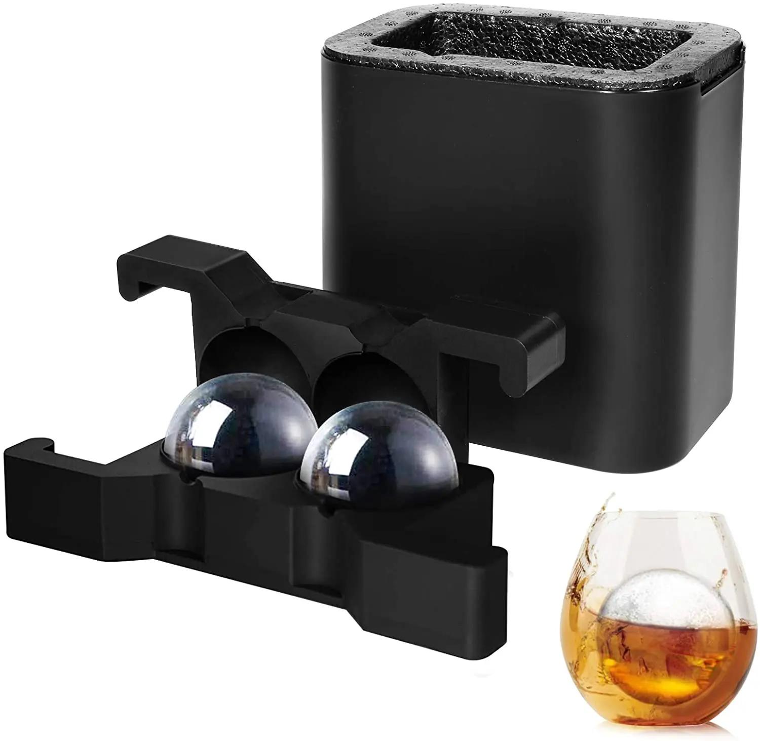 

Crystal Clear Ice Ball Maker Ice Ball Press Spherical Whiskey Tray Mould Bubble-Free Ice Cube Maker Diamond Skull Ice Box Mold