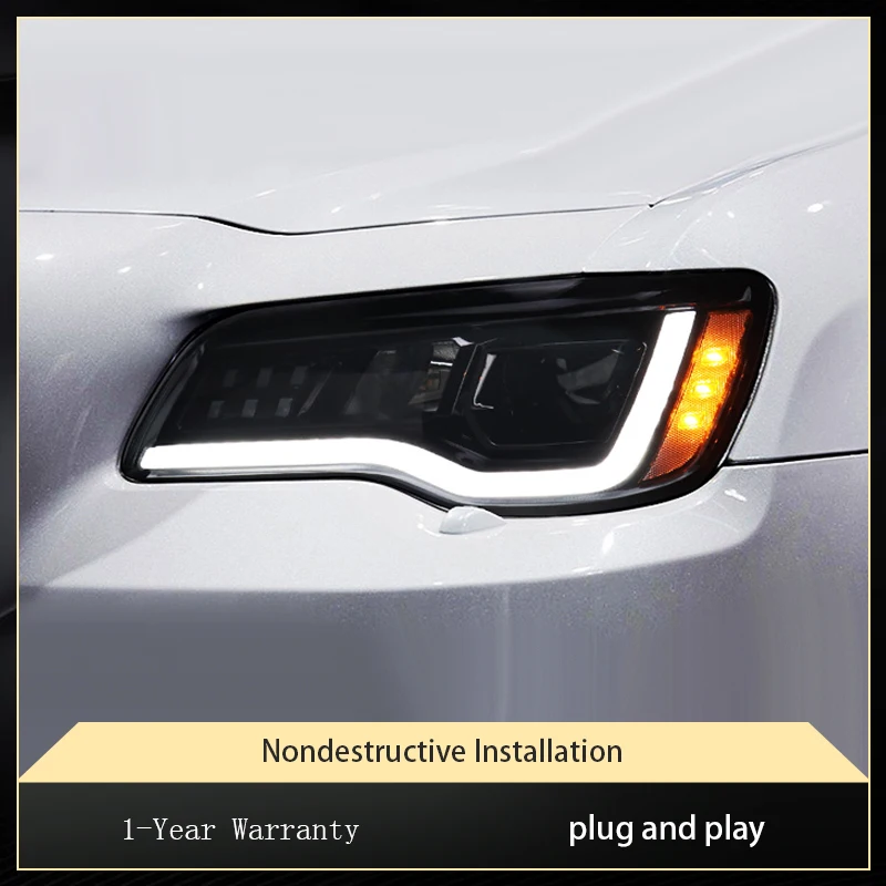 2 шт. авто фары для Chrysler 300C 2011-2017 передняя лампа модифицированная DRL фара