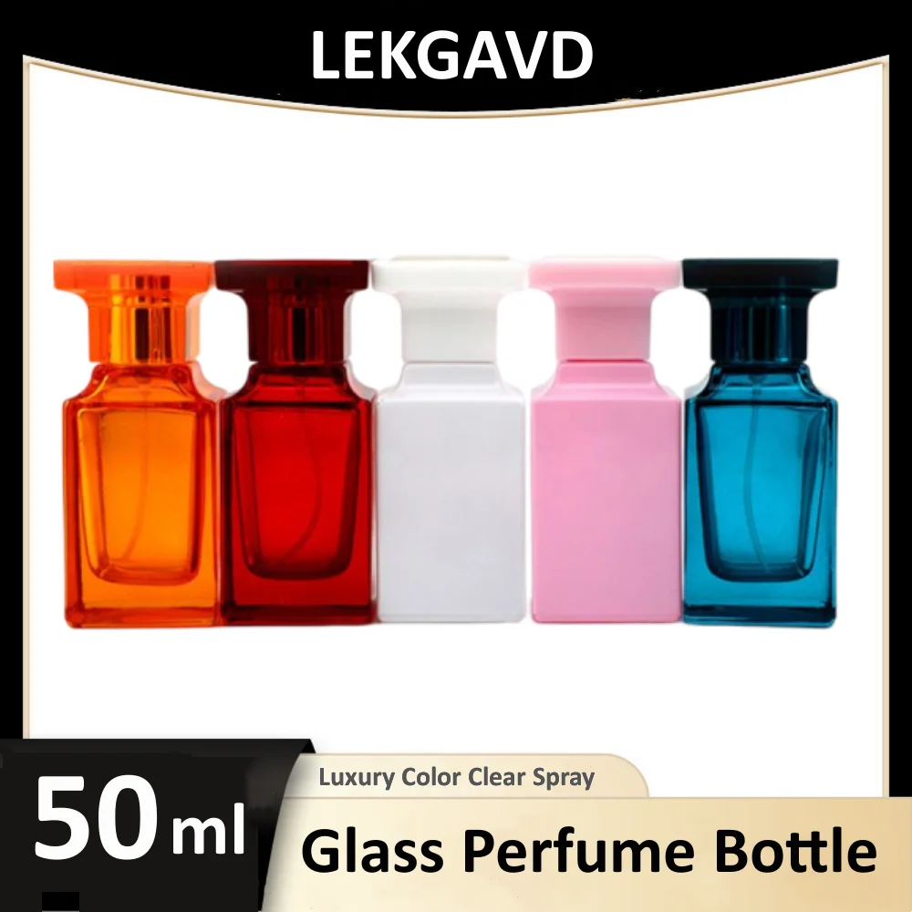 Perfume Bottle 50ml Luxury Glass Spray Bottle Refillable Perfume Bottle Travel Cosmetic Packaging Bottle Empty Vial Flakon