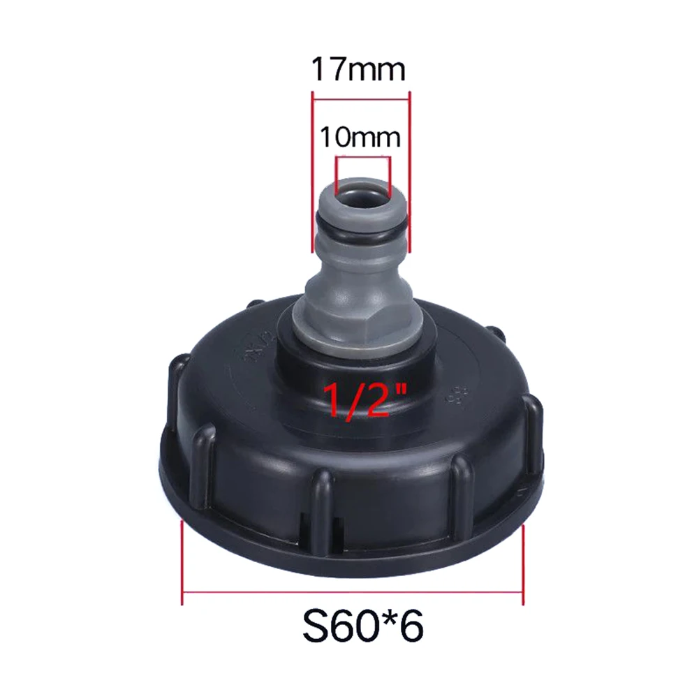 

1/2" 3/4" IBC Tank Tap Adapter 60mm Coarse Thread Fitting 1000L Water Container Pipe Connector Garden Irrigation Connection Tool