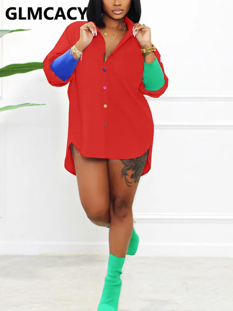 

Women Long Sleeve Chic Button Down Shirt Tops