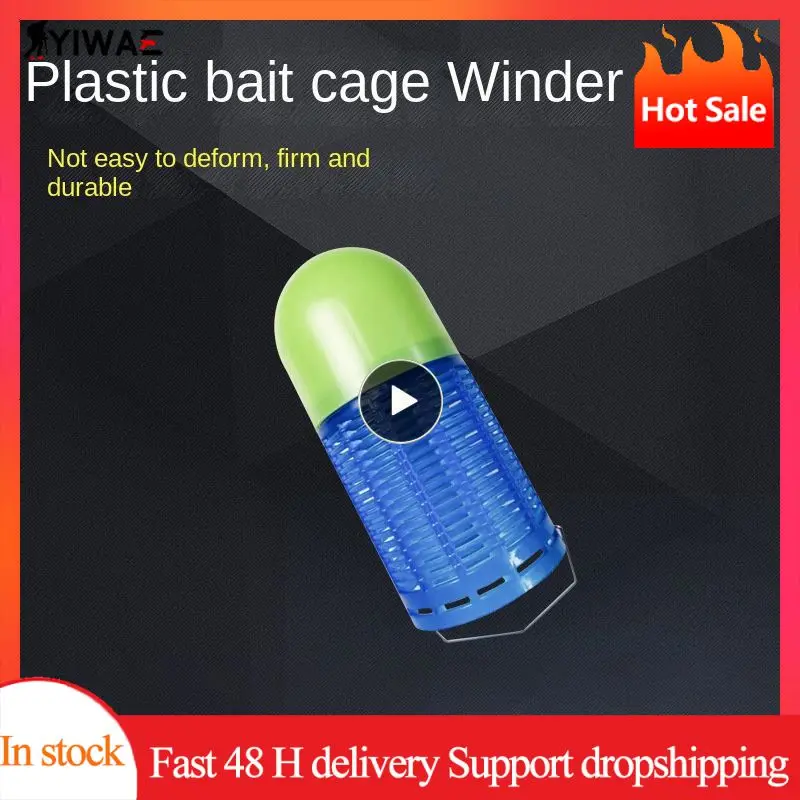 

Fixed Point Fishing Bait Cage Hollow Floating Ball Plastic Fishing Bait Thrower Night Fishing Color Nester Lead Bait Cage