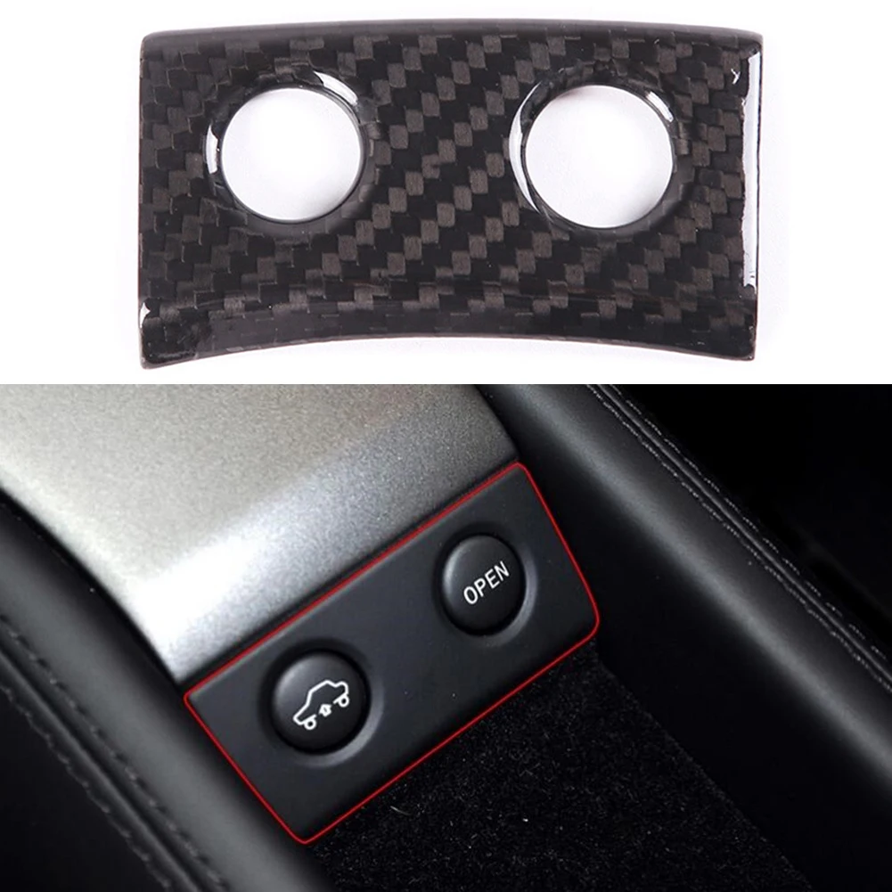 

LHD+RHD Dry Harder Carbon Fiber Black Interior Tailgate Switch Cover For Ferrari 458 2011-2016 Direct Replace Heat Resistant