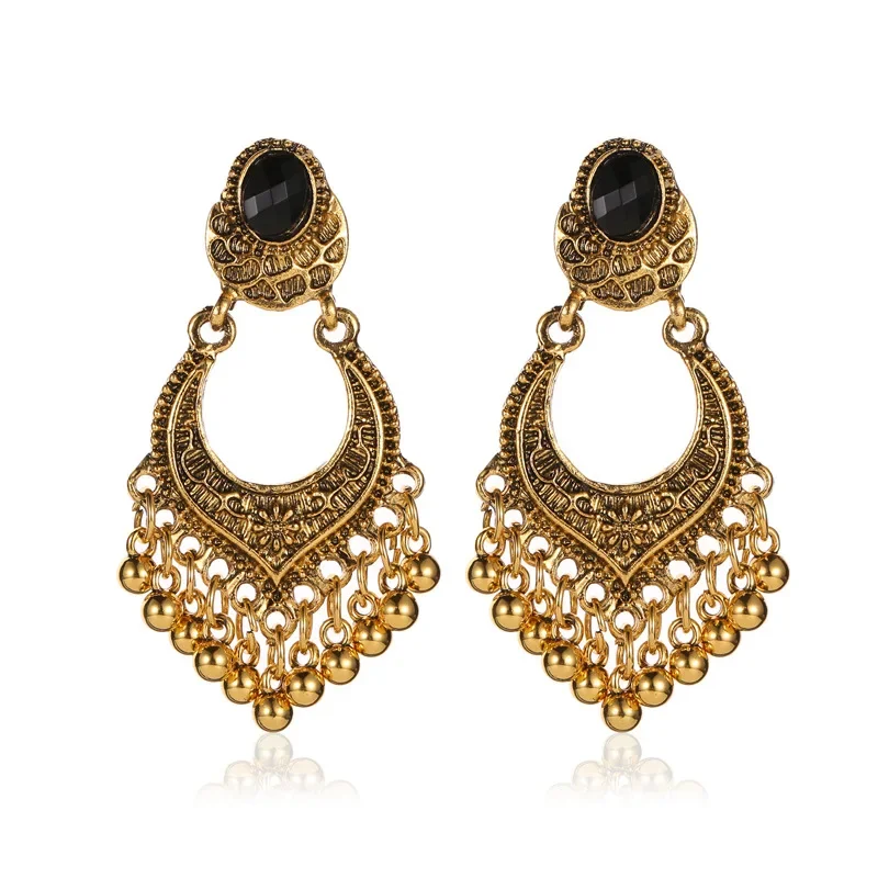 Металлические винтажные серьги с кисточками модные украшения 2024 индийские