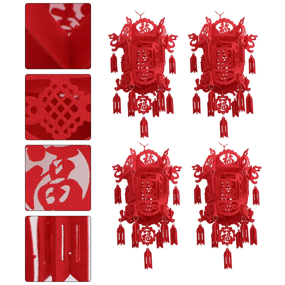

Lantern Year Hanging Chinese New Blessing Decor Festival Lanterns Lunar Thelucky Red Celebration Wedding Spring