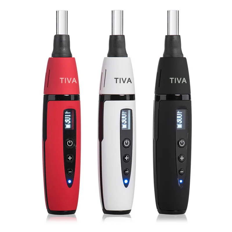 

Dry Herb Anlerr Tiva Herbal Vaporizer Vape with Temp Control OLED Battery Ceramic Heat Chamber E Cigarette Tobacco Smoke Pen Kit