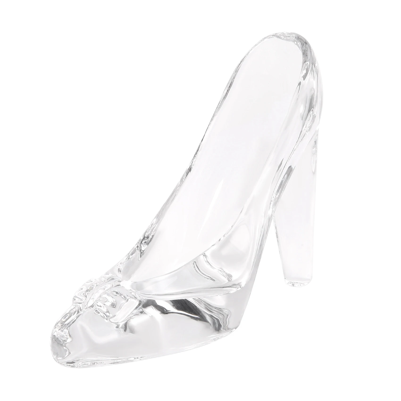 

Crystal Shoes Glass Birthday Gift Home Decor Cinderella High-Heeled Shoes Wedding Shoes Figurines Miniatures Ornament